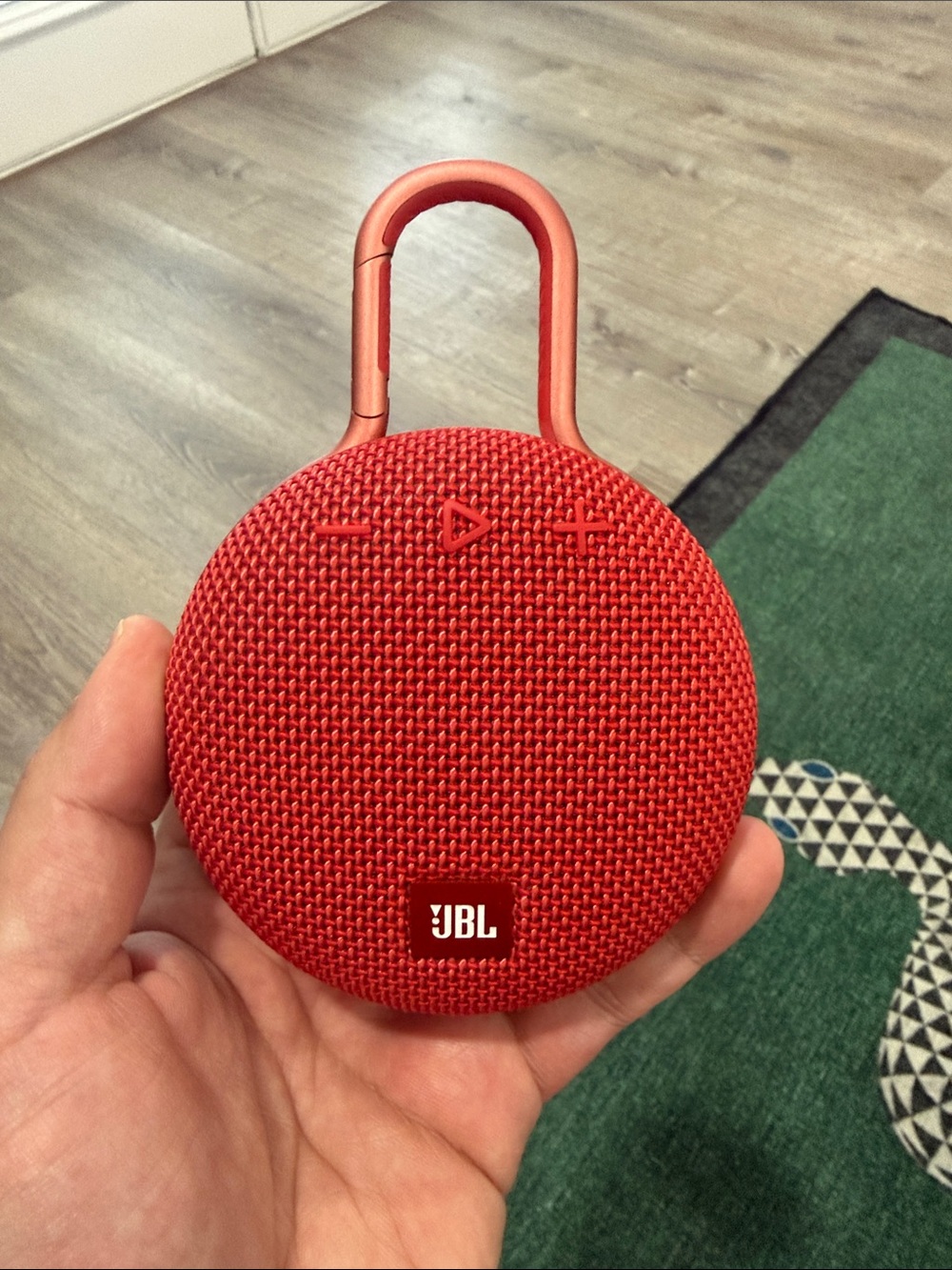 JBL Clip 3 Red Portable Bluetooth Speaker with Carabiner
